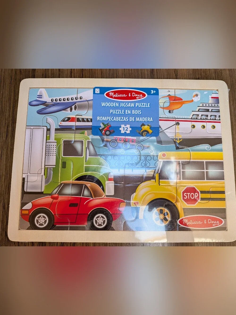 NWT Melissa & Doug Bundle Set Wooden Jigsaw Puzzle 12 Pieces